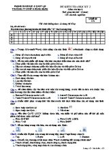 Bài kiểm tra học kì II Tin học 6 - Mã đề 132 - Trường THCS Krông Năng